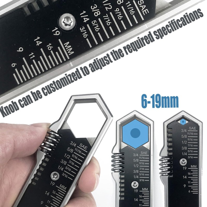 Llave Ajustable Llave EDC, Llave Universal con Mecanismo de Ajuste