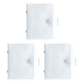 sourcing map 3 Pcs Mini Photo Album, 36 Pockets 3x4 Portable Kpop Photocard Holder Credit Card Holder for Mini Camera Snap Instant Cameras Travel Photos Credit Cards, Transparent