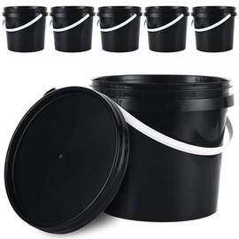 AKOLAFE 6 Pack Paint Bucket for Painting Plastic 2 Quart Paint Cans Touch Up Paint Containers with Lids & Handles 1/2 Gallon Paint Can Paint Storage Containers Empty Paint Cans Paint Pail for Leftover