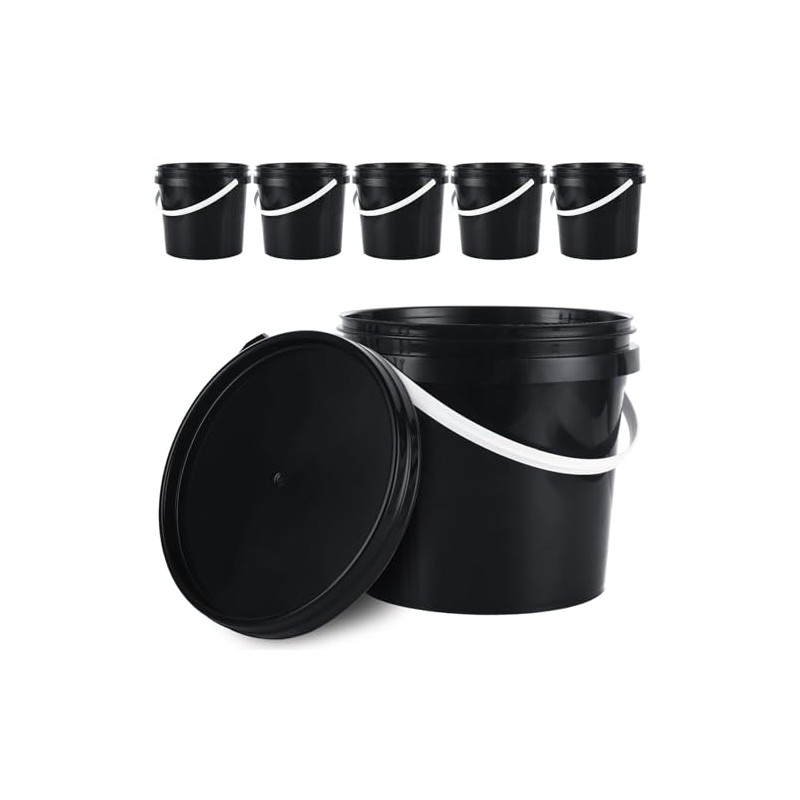 AKOLAFE 6 Pack Paint Bucket for Painting Plastic 2 Quart