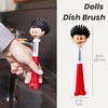 Vigar Dolls Orlando Dish Brush, Dish Brush with Handle that