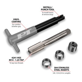 Performance Tool W86904 Thread Repair Kit M14-1.25. Restore Threads to The Original Sizing