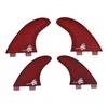 Honeycomb Quad 4 fin set (FCS compatible M5+G-X), Red
