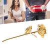 24K Gold Plated Rose Clear Texture Romantic Exquisite Long Lasting