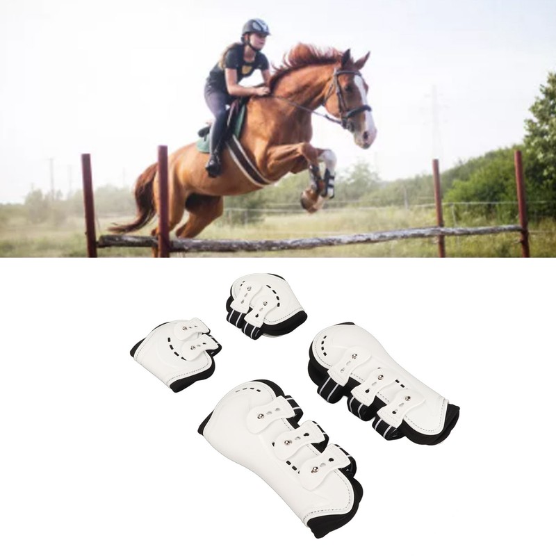 Horse Front Tendon Boots Adjustable Breathable Open Front Protective Horse