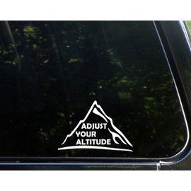 Sweet Tea Decals Adjust Your Altitude - 5 1/2" x 3 3/4" - Vinyl Die Cut Decal/Bumper Sticker for Windows, Trucks, Cars, Laptops, Macbooks, Etc.