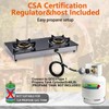 BesNerg 2 burner propane stove two burner, Portable Tempered Glass