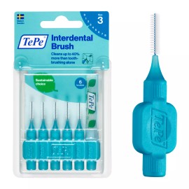 TEPE Interdental Brush Original Cleaners, Brushes Between Teeth, Blue 0.6mm - 25 Pack
