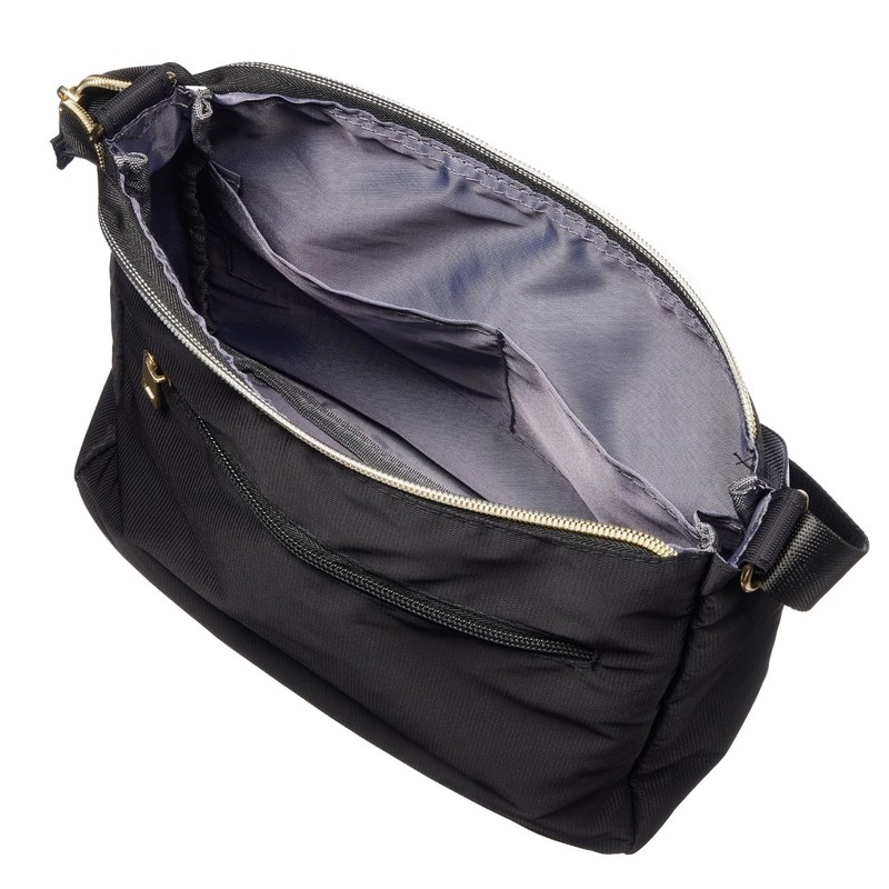 Cox Sportif Women's Mulsan Deodorizing Antibacterial Nylon Shoulder Bag, Black