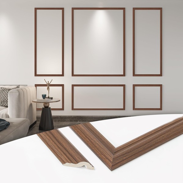 Art3d Pre-Cut Wall Molding Set of 6 pcs, Ready-to-Assemble Wainscoting