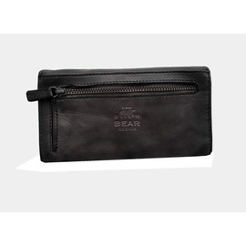 Bear Design Ladies Purse, Wallet CL9918 washed leather Vintage Look (16/9/3 cm)