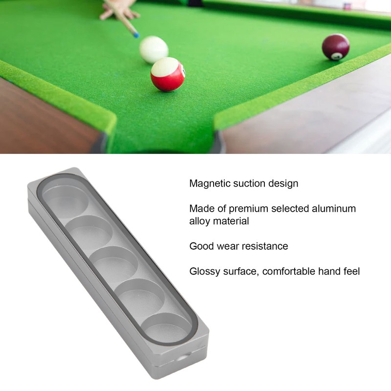 Cue Tip Storage Box Aluminium Alloy Magnetic Suction Cue Tip