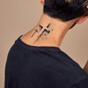 Nirbffo Large Lasting Cross Waterproof Temporary Tattoo Men and Women