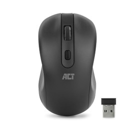 ACT Kabellose Maus Optischer Sensor - 1000 DPI - 2.4Ghz USB-Empfänger - Daumengriff - Links- und Rechtshänder - Leichtgewicht – AC5105