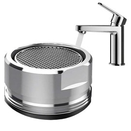 PARENCE. - Set of 2 Chrome Stainless Steel Faucet Aerators with Gaskets - Water Saving Kitchen Bathroom