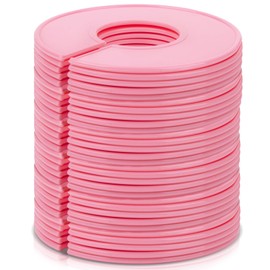 Sukh Baby Closet Dividers 30pcs - Plastic Clothes Organizer Shelf Tags Labels for Clothing Rack Wardrobe Store Warehouse Nursery Must Haves Boutique Supplies Sturdy Durable Flexible No Burrs (Pink)