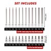 CASOMAN 3/8"Drive Extra Long and Standard Torx Bit Socket Set,