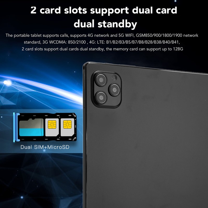 10.1 Inch Tablet 6G RAM 128G ROM 5G 2.4G WIFI