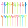 Hysagtek 200 Pcs Plastic Fruit Cocktail Appetizer Drinks Skewers Flamingo/Heart/Music