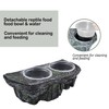 PINVNBY Reptile Feeding Ledge with Suction Cups,Crested Gecko Feeder Ledges