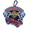 Pinewood Derby Race Car Embroidered Patch - ClassB
