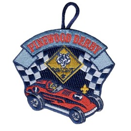 Pinewood Derby Race Car Embroidered Patch - ClassB