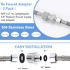 Carvedexquisitely Rv Faucet Adapter,NPT 1/2" to Compression 3/8" Reducer Faucet