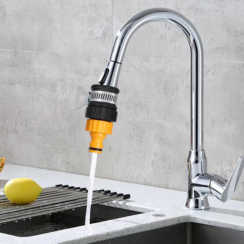 EujRcf Tap to Hose Connector, Detachable Hose Adapter, Universal Fit