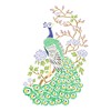 Oriental Peacock Stencil, 6.5 x 10 inch (S) - Chinese