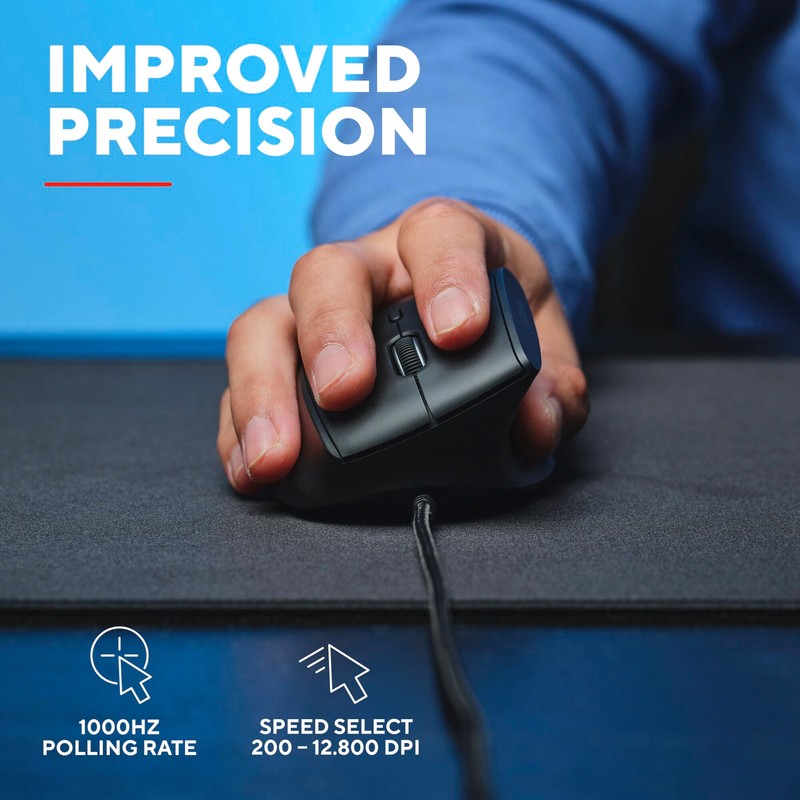 GXTrust 145 Rexxa Ergonomic Gaming Mouse with Adjustable RGB Lighting,