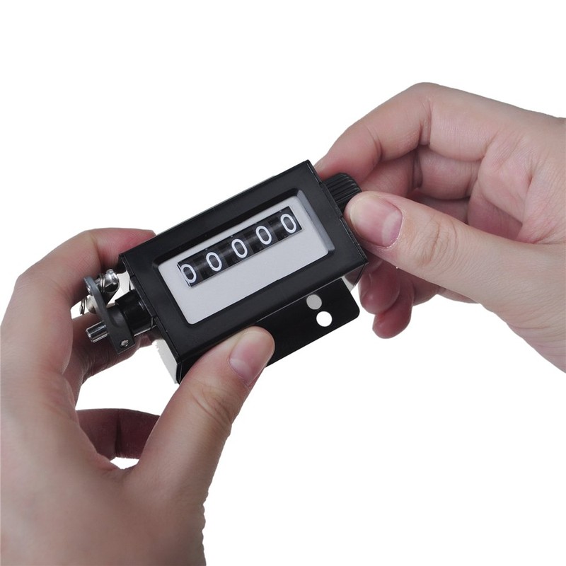 GOGO 5 Digit Manual Tally Counter, Resettable Mechanical Pulling Stroke