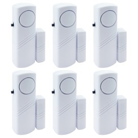 Door Window Alarm, 90DB Door Alarms for Kids Safety, Wireless Sensor Door Window Burglar Alarm-Window Pool Alarms for Home, 6 Pack
