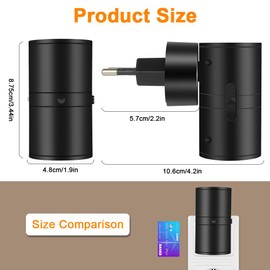 HOTUT Night Light Socket with Twilight Sensor, Pack of 2 LED Night Light with Socket, Three Colours Adjustable 0-100 lm Socket Light, Upper and Lower Lighting, Adjustable Brightness