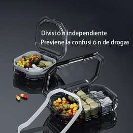 Pastillero - Organizador de Pastillas de Gran Capacidad Estuches para Pastillas de Caja Portátil Recipiente para Viajes