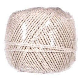 3 Strand Cable Cotton Twine (2.5 MM x 300 Feet) - Mason Line, Chalk Line, Seine Twine - Hold Knots Securely