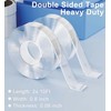 UNISAME Extra Strong Double Sided Tape Heavy Duty Removable Clear