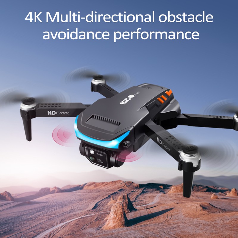 Remote Control Drone with Camera 4K Dual Camera 3-Sided Obstacle