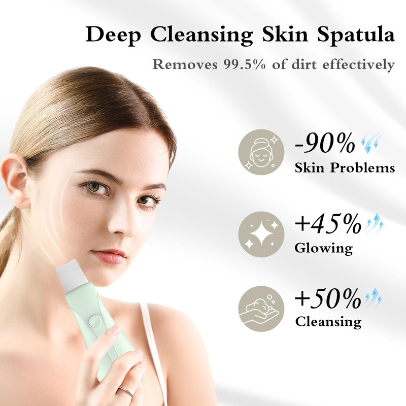 Dual-Mode Blackhead Remover Tools- Skin Scrubber Face Spatula | Battery/Handheld