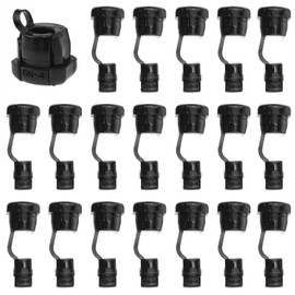 fengxiaomin Strain Relief Bushing Black Round Cable Wire Strain Relief Bush Grommet Cable Protection Cord Buckle (6N-4, 20PCS)