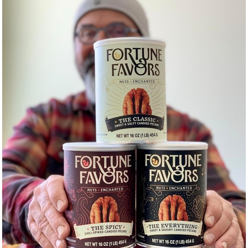 Fortune Favors Candied Pecans, Sweet and Salty Snack, Hand Crafted