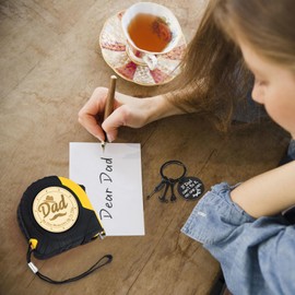 Fathers Day Tape Measure Gifts from Daughter, Son, Wife - "No One Measures Up to You" for Dad Birthday Gift (25FT)