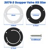 Sthovd 3876-3 Boat Self-Bailing Cockpit Mounted Scupper Valve Kit,2-7/8 inch