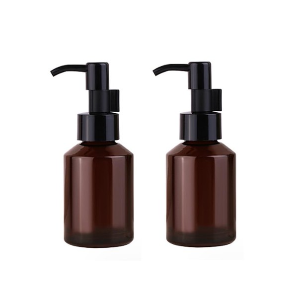 2Pcs 60ml 2oz Glass Lotion Pump Bottle Travel Soap Dispenser