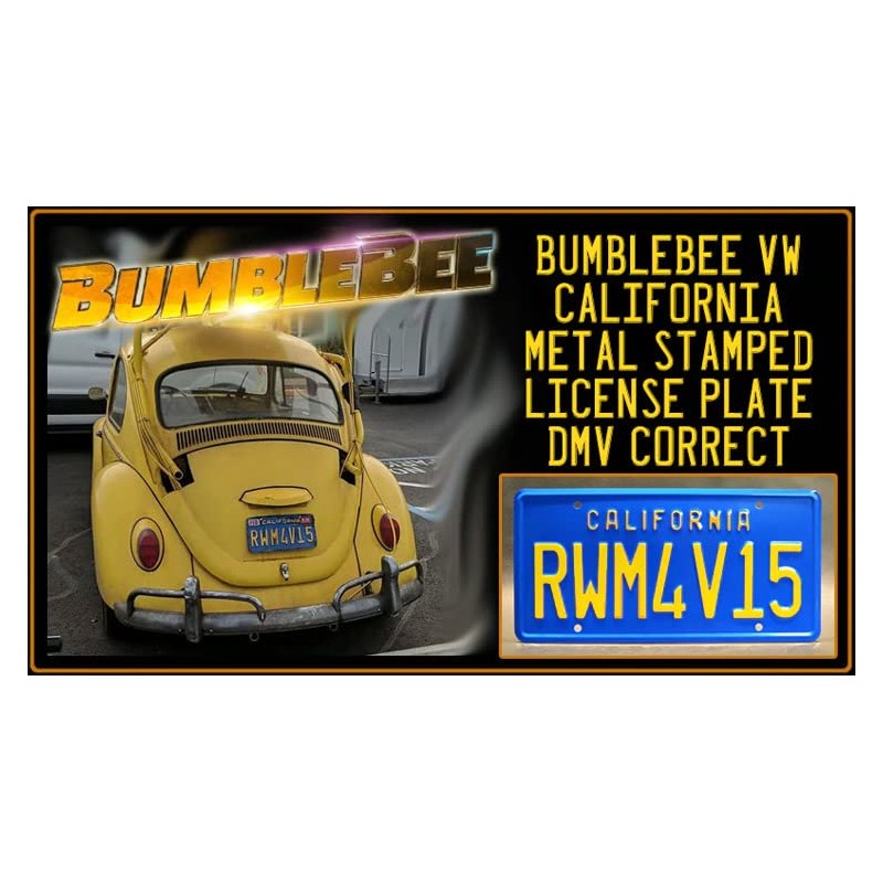 Movie License Plate "CALIFORNIA RWM4V15" Height 15" Width 30cm