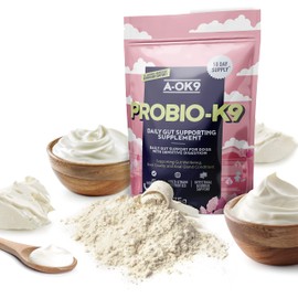 A-OK9 Probio-K9 | Digestive Supplement for Dogs | Tasty Probiotics & Prebiotics for Dogs | Sensitive Digestion | Daily Gut Health and Support | Stool Forming Fibres | All Ages & Breeds | Absolute Dogs