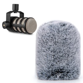 SUNMON Pop Filter Compatible with Rode Podmic, Furry Mic Windscreen for Rode Podmic, Ruduce Background Noise Imporve Sound Quality Podmic Mic Cover