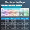 Camiysn Gaming Creamy Keyboard and Mouse, White 104 Keys RGB
