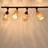 AIBISOD 4-Pack H Track Light Heads, Modern Rattan Track Lighting