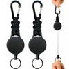 LISOPO 2pcs Key Fob Extendable Lanyard ID Yo-Yo Key Ring