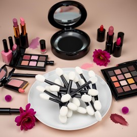 100 Pcs Black Small Eyeshadow Applicators Eye Shadow Sponge Applicator Sticks Eye Makeup Applicators Sponge Tip Make up Applicators Eyeshadow Brushes Eye